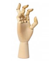 Drewniany model dłoni - dłoń prawa 15 cm